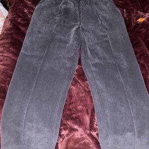 Women’s 100% Silk Pleated Black Wide Leg Pants